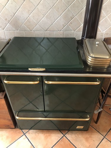 Stufa legna con forno usata - a,