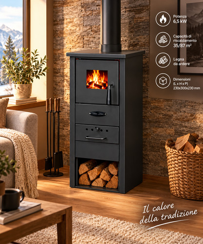 Stufa legna cervino 5 kw - stufa,